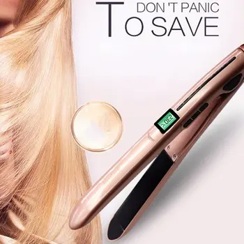 

LCD Display 2-in-1 ceramic coating Hair straightener comb hair Curler beauty care Iron healthy beauty Free Shipping