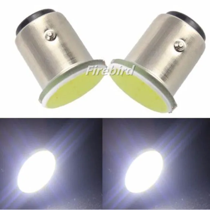 

2 x 1157/BAY15D COB 1.5W cold white Motorcycle/Car driving lights and brake lights, free shipping