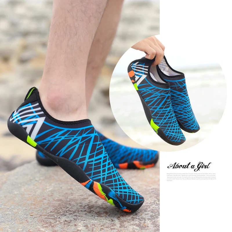 Beach Swimming Shoes Men And Women Rubber Soft Bottom Cotton Wading Lovers Movement Yoga Multipurpose Shoes