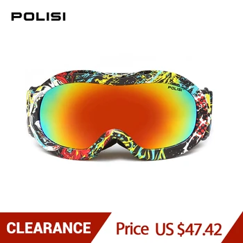 

POLISI Polarized Children Kids Ski Goggles Winter Outdoor Sports Skiing Snowboarding Glasses Motocross Protective
