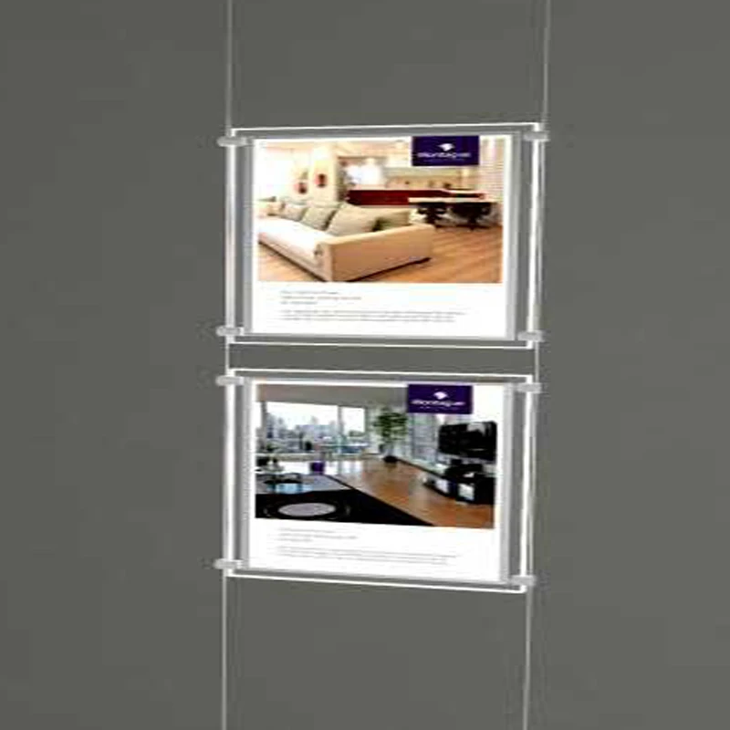 

(2unit/Column) A4 Single Sided Magnetic Front Panel Real Estate Agent LED light Panel,LED Landscape Displays Lightbox