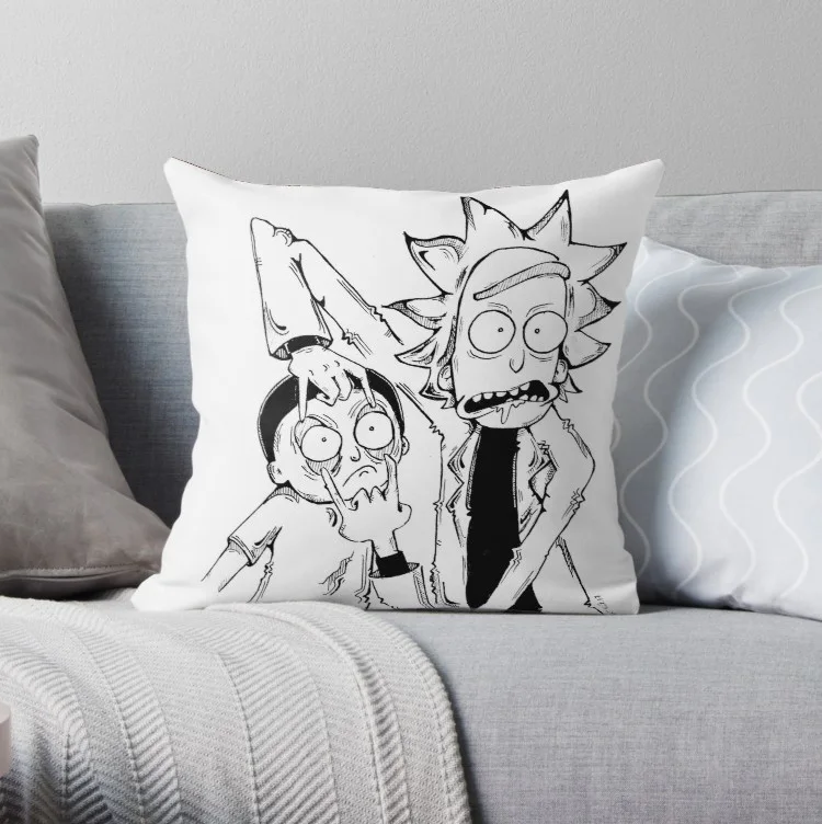 

Rick and Morty Pillow Covers Cases Pattern Nordic Cover Cushion Pillowcase Square Print