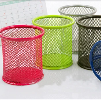 

Metal Hollow Rose Flower Design Cylinder Pen Pencil Pot Holder Container Vintage Women Makeup Brush Holders