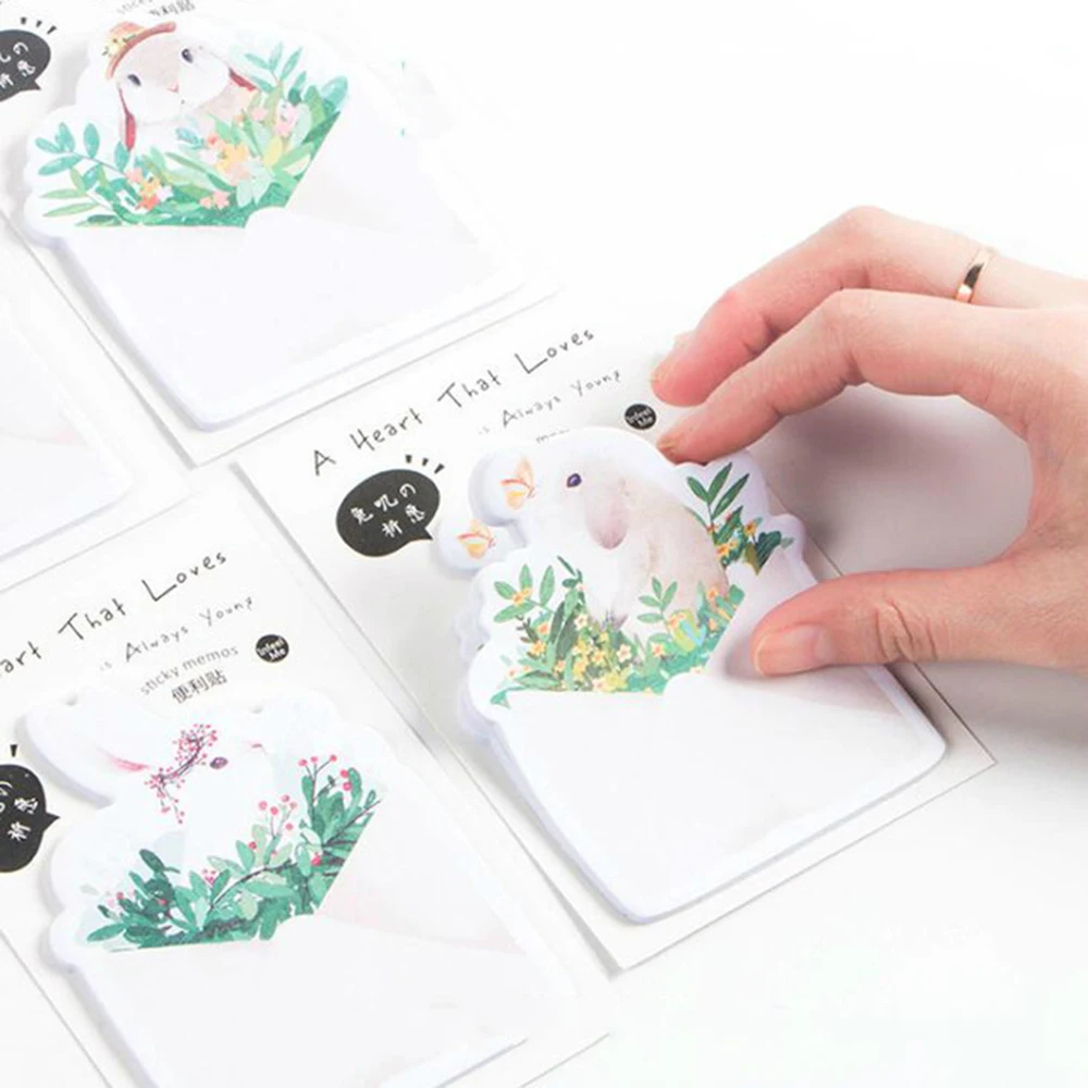

30 pages/pack Wish of Rbbit Memo Pad Sticky Notes Memo Notebook Stationery Papelaria Escolar School Supplies