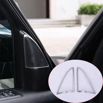 

2pcs/set Front Door Audio Speaker Frame Trim Sticker For Land Rover Discovery 4 LR4 2009-2016 Car Accessories