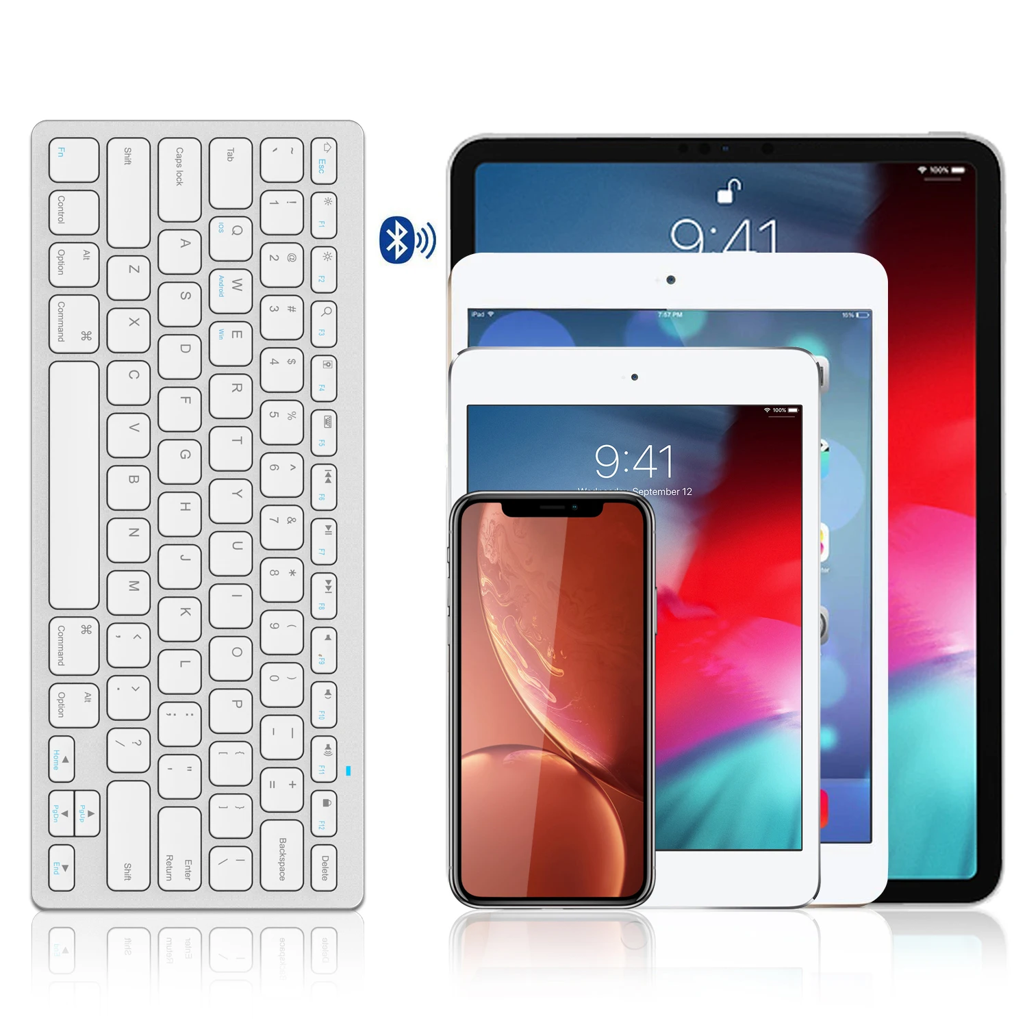 Ультра-тонкая Bluetooth 3,0 Беспроводная клавиатура Teclado клавиатура для Apple iPad iOS Android Windows Система другое Bluetooth