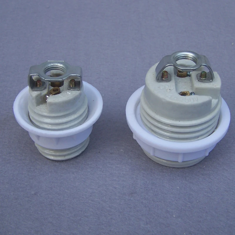 30 pcs E27/E14 high quality ceramic lamp base holder and plastic ring