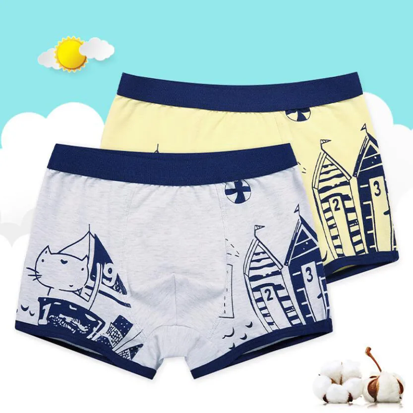 5 Pcs//Set Boys Underwear Boxer Shorts Kids Blend Cotton 2-16 Years Old Panties