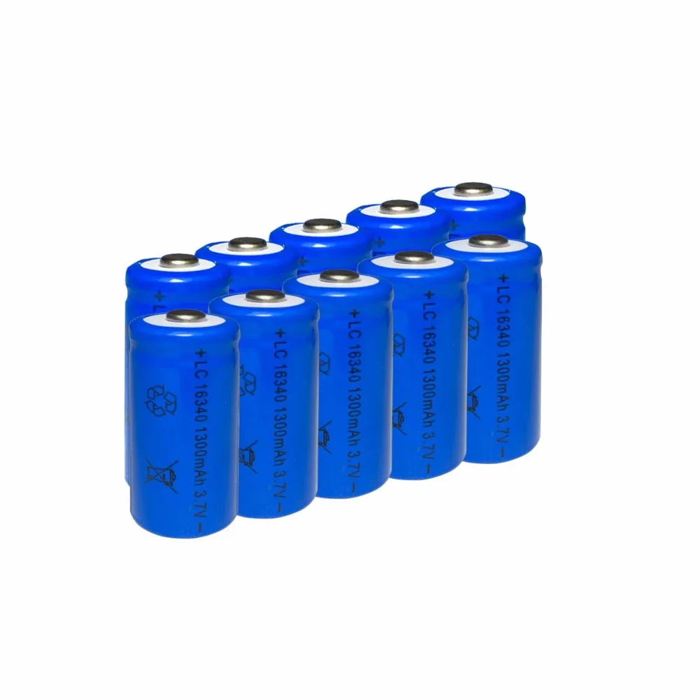 

3PCS/LOT super fire AA 16340 1300mah 3.7 V lithium ion rechargeable batteries and LED flashlight, free delivery