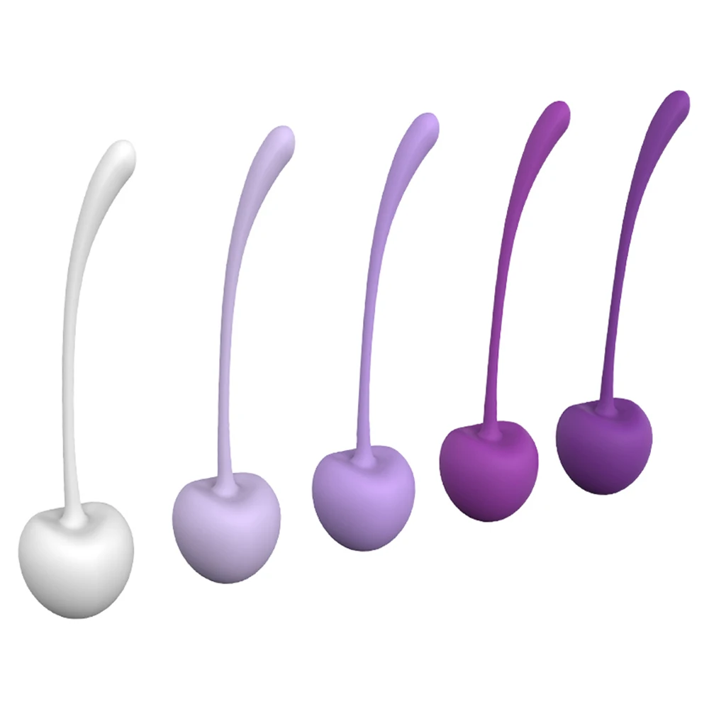  Cherry Safe Silicone Smart Ball Kegel Ben Wa Balls Vaginal Squeeze Sports Machine Masturbation Geis