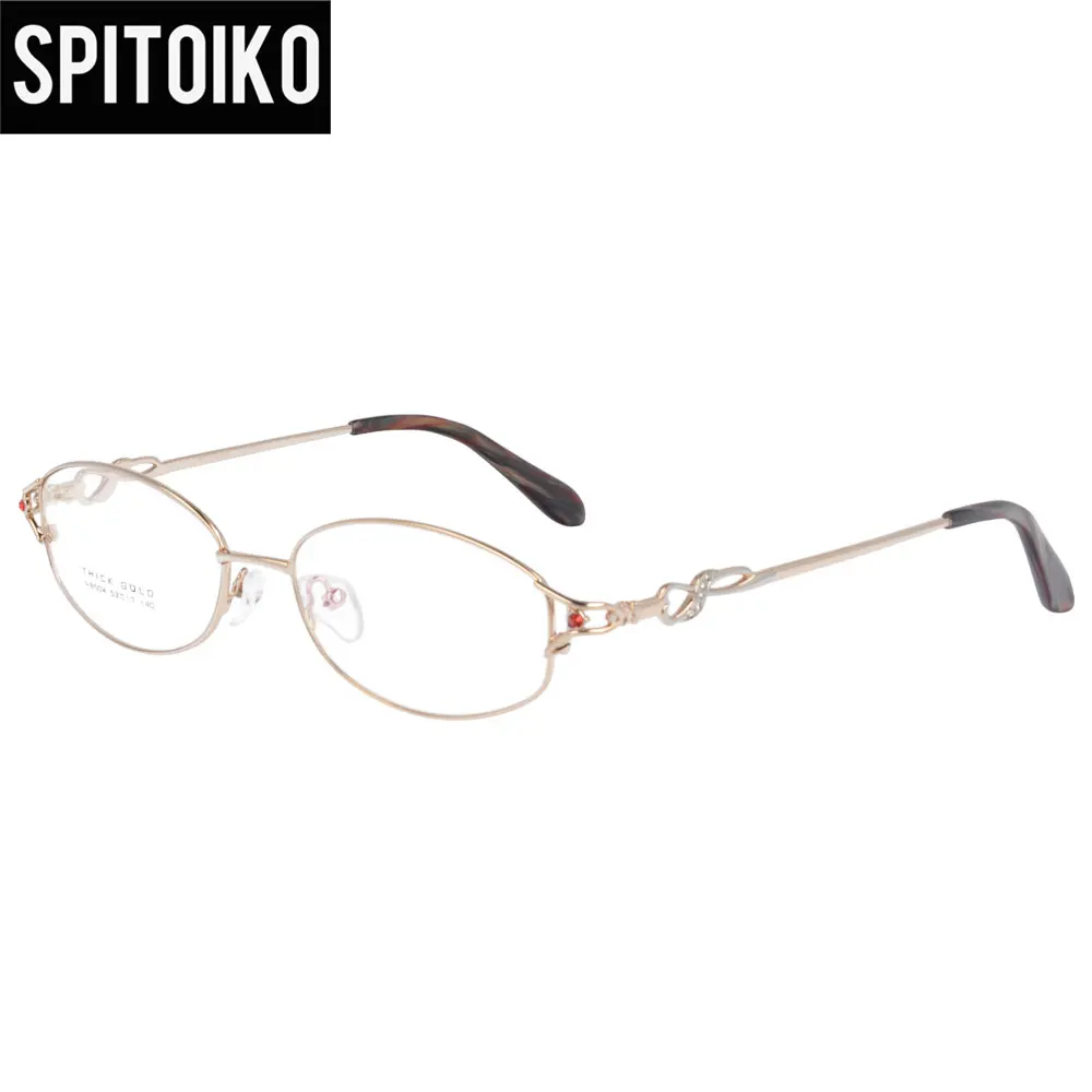 SPITOIKO ободковая металлическая оправа овальные оптические очки для женщин Близорукость очки по рецепту очки N8504
