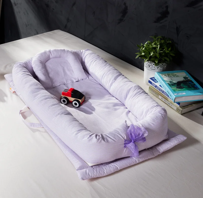 Мягкая детская кровать, детская кроватка Люлька-качалка, детская кроватка для новорожденных, детская кроватка для путешествий - Цвет: F
