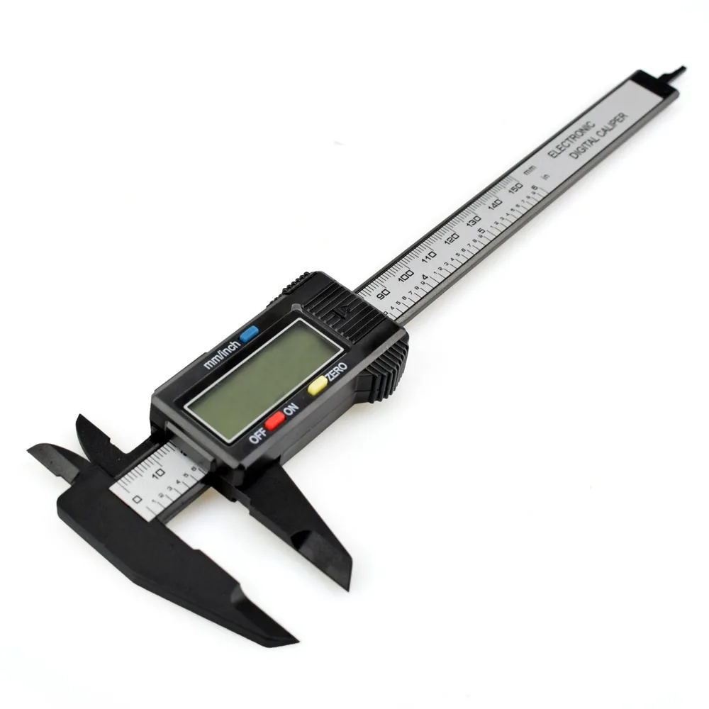 

Toolstrong Vernier Caliper 6" 0-150mm/0.1mm Carton Fiber Composites Calipers Gauge Micrometer with Extra-Large LCD Screen AC08