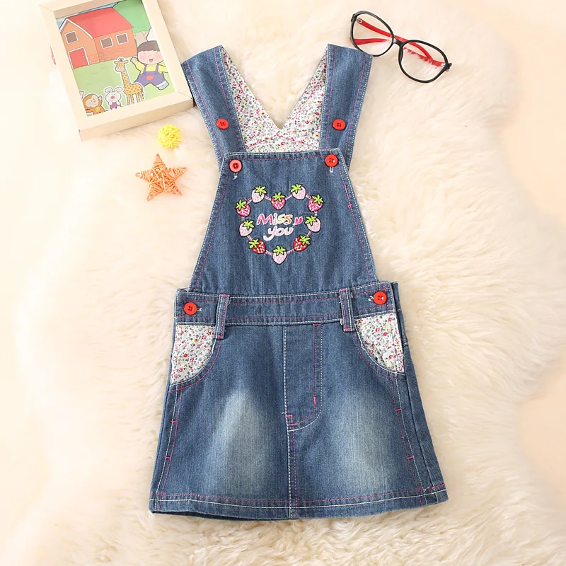 girls denim overall dress