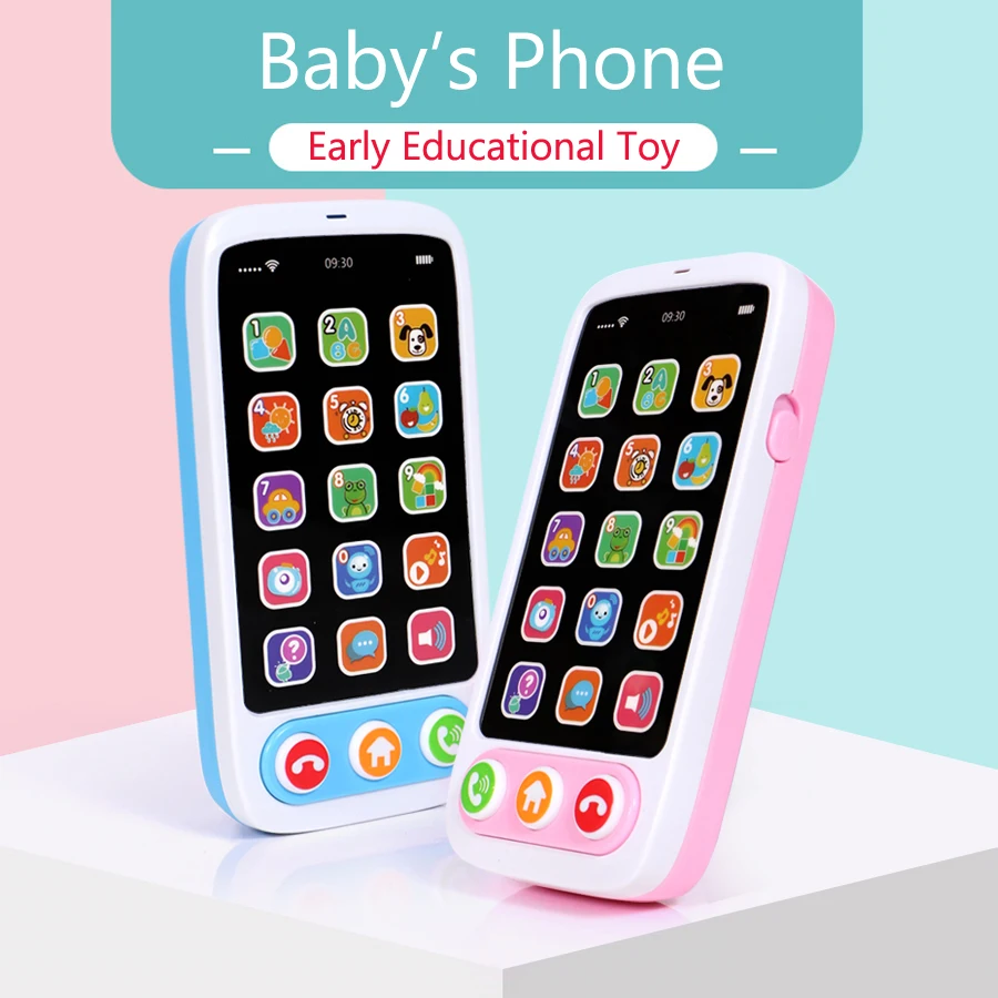 

Baby's Early Educational Multifunction Touch Phone Toy Learning Digital Animal Piano and Letter with Light For Kids Toys Gift
