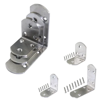 

2pc 50x38 65x38 90x38 Thickened Stainless Steel Right Angle Corner Joint Furniture Fixed Connector L Corner Code with Screws