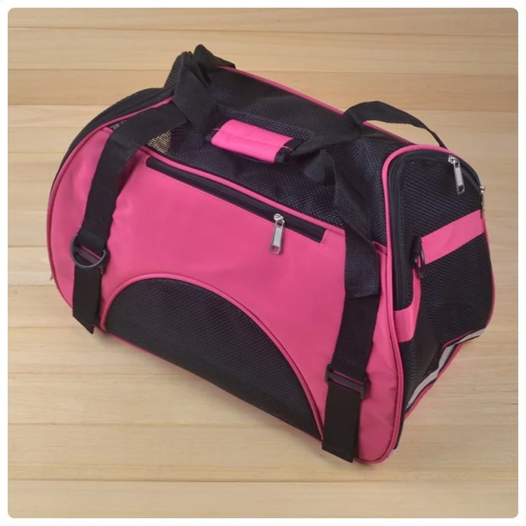 Переноска для домашних собак s m l щенок кошки сумка с короткими ручками для путешествий для чихуахуа Йорк Мальтийский Пудель ярко розовый зеленый синий - Цвет: Розовый