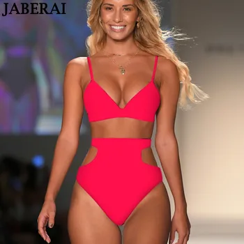 

JABERAI 2019 Bikinis Set Swimwear Women Push Up Swimsuit Bandage Bikini Set Black Solid Bathing Suits Swimwear Beachwear