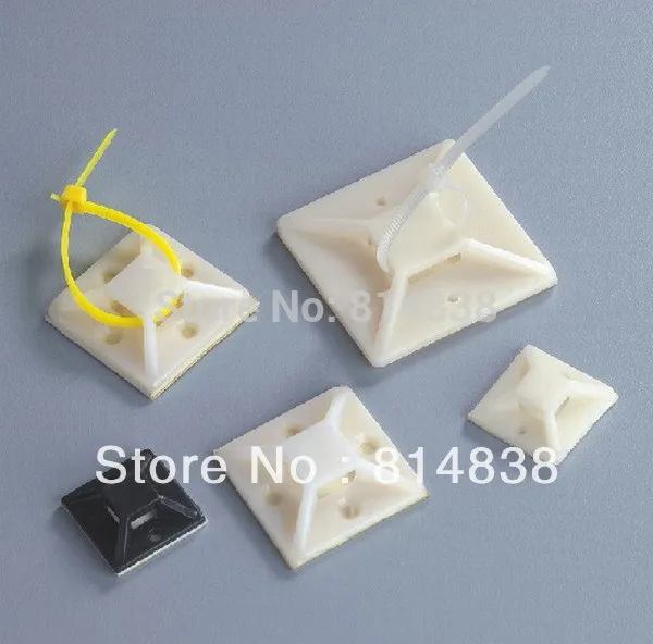 

Wkooa 21x21 White Self Adhesive Plastic Cable Tie Mount