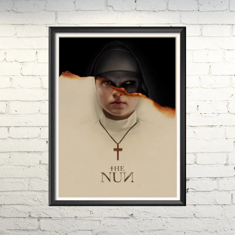 

House poster decorative painting, film poster "The nun" vintage kraft paper