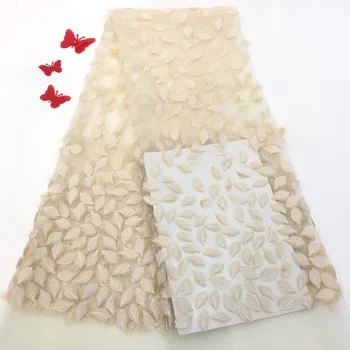 

embroiderd lace fabric Jolin-11.814 with sequins beautiful Nigerian sequins lace fabric for party dress