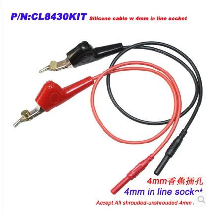 

[SA] CL8430KIT car check line barbed wire barbed wire test dual-purpose alligator clip red and black one pair--10pair/lot