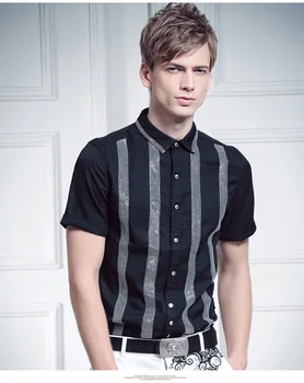 

FanZhuan Free Shipping New fashion casual male casual Europe men's Summer Mens short Sleeve Shirt Jacket slim On Sale 15338