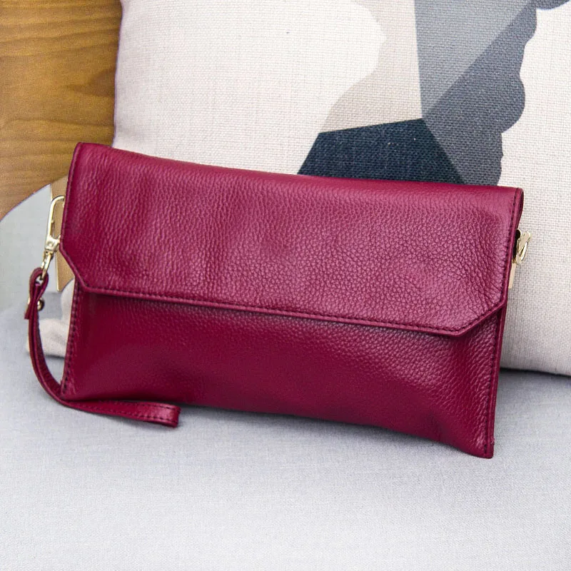 6 Colors Genuine Leather Women Bag Designer High Quality Clutch Bag