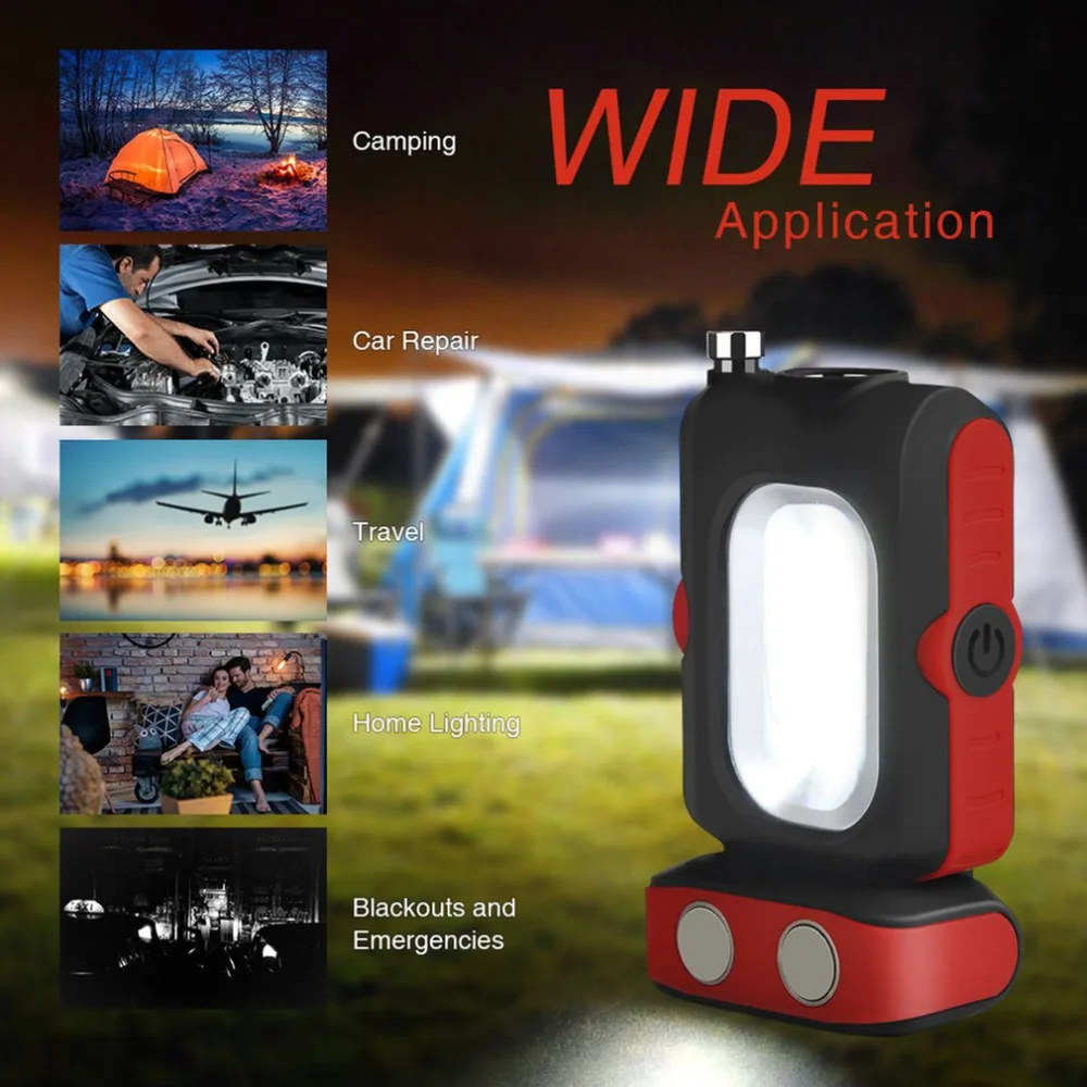 

Camping Hook Bracket COB LED Mini Emergency Bottom mini magnetic led light tripod led work light