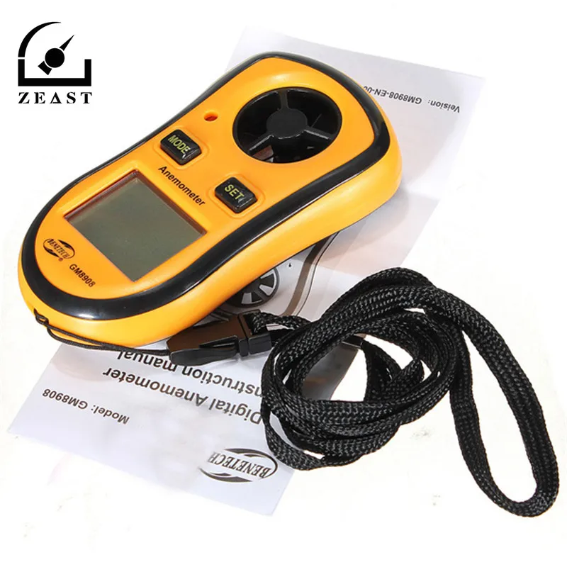 

GM8908 Digital Hand-held Wind Speed Gauge Meter Smart Anemometer Air Wind Speed Scale Anti-wrestling Measure