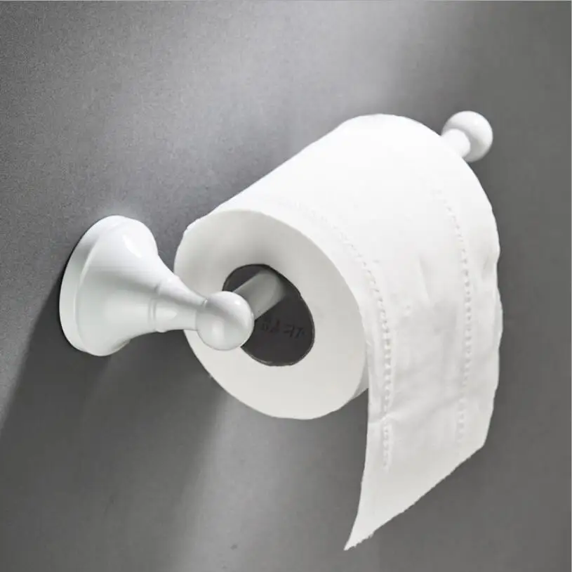 

Total brass wall mounted Bathroom Lavatory Toilet Paper Holder Tissue paper Holder bathroom accessories White Paper roll holder