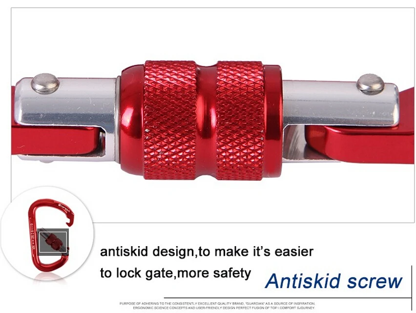 XINDA 25KN алюминиевый сплав магния автоматический главный замок Quickdraw быстрый релиз безопасности Пряжка Альпинизм Карабин
