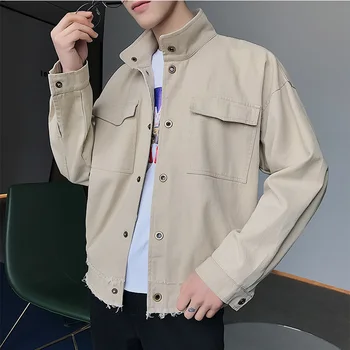 

2018 Newest Men's Korean Style Coats Fashion Clothes Loose Casual Streetwear Bomber Jacket Black/khaki/red Windbreaker M-2XL