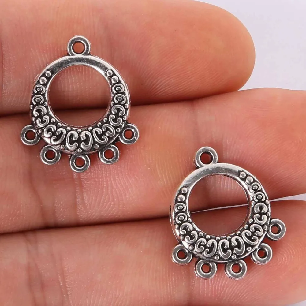 Buy 8pcs 21x19mm Antique Silver Plated
