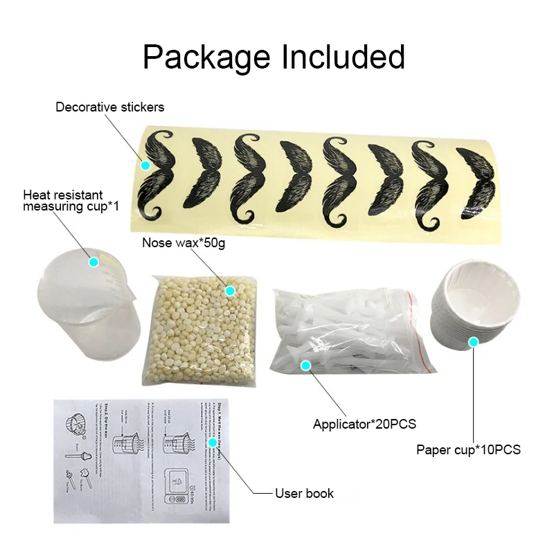 Beli Portable Lilin Kit Hidung Rambut Penghapusan Lilin Lilin Kit Hidung Rambut Removal Kosmetik Alat Pemangkas Rambut Hidung