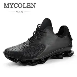 MYCOLEN/Новинка 2018 года; сезон весна-осень; мужские повседневные кроссовки; дышащая трендовая Мужская обувь высокого качества; chaussure homme Sport