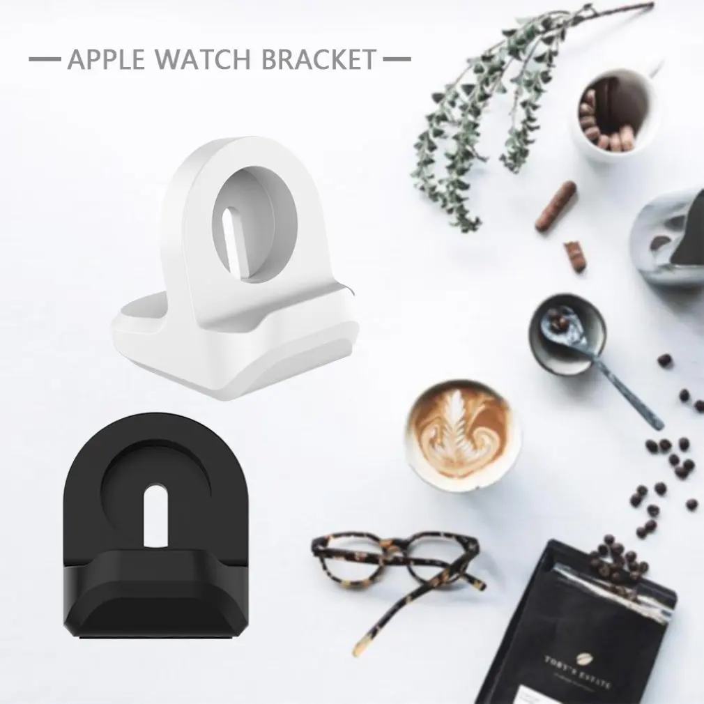Роскошная подставка для Apple Watch, ручная зарядка с отверстием для кабеля, алюминиевый кронштейн для iWatch Watch, держатель для док-станции