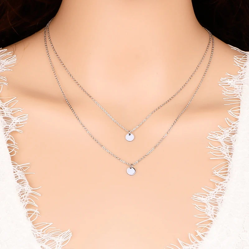 Wholesale Fashion Stainless Steel Jewelry Pendant LOVE Letters Gold Plated Long Chain Necklace For Women Wedding Gift (6)