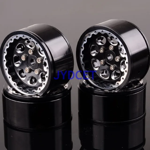 Special Offers 1070 4PCS 1/10 Aluminum 1.9" Beadlock Wheel Rims For RC CAR 1:10 Rock Crawler Traxxas HPI Axial BLACK