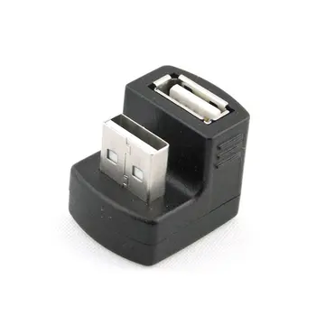 

10pcs/lot CY New Right Angled USB 2.0 Adapter A Male to Female Extension 90 180 Degree Black