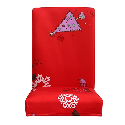 Съемные чехлы для стульев с рождественским принтом, рождественские украшения, рождественские колпачки для обеденного стула, складные чехлы для стульев для отеля navidad - Цвет: Show