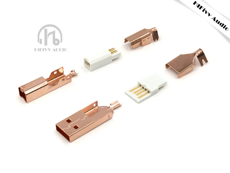 Hifivv аудио USB B Тип стандартный порт Женский припой USB кабель Разъем USB-B Тип позолоченный