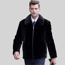 Новинка, распродажа, Erkek Deri Ceket, зимняя модная мужская эко-шуба из искусственного меха, куртки, норковые парки, пальто, большие размеры, Мужское пальто