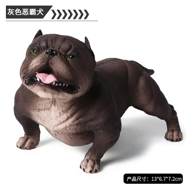 The American Bully Dog PVC Simulation Static Solid Dog Model Children's