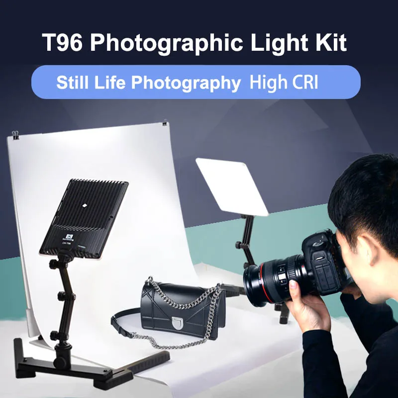 Профессиональный портативный мини комплект для студийной фотосъемки 2x T96 Ra95
