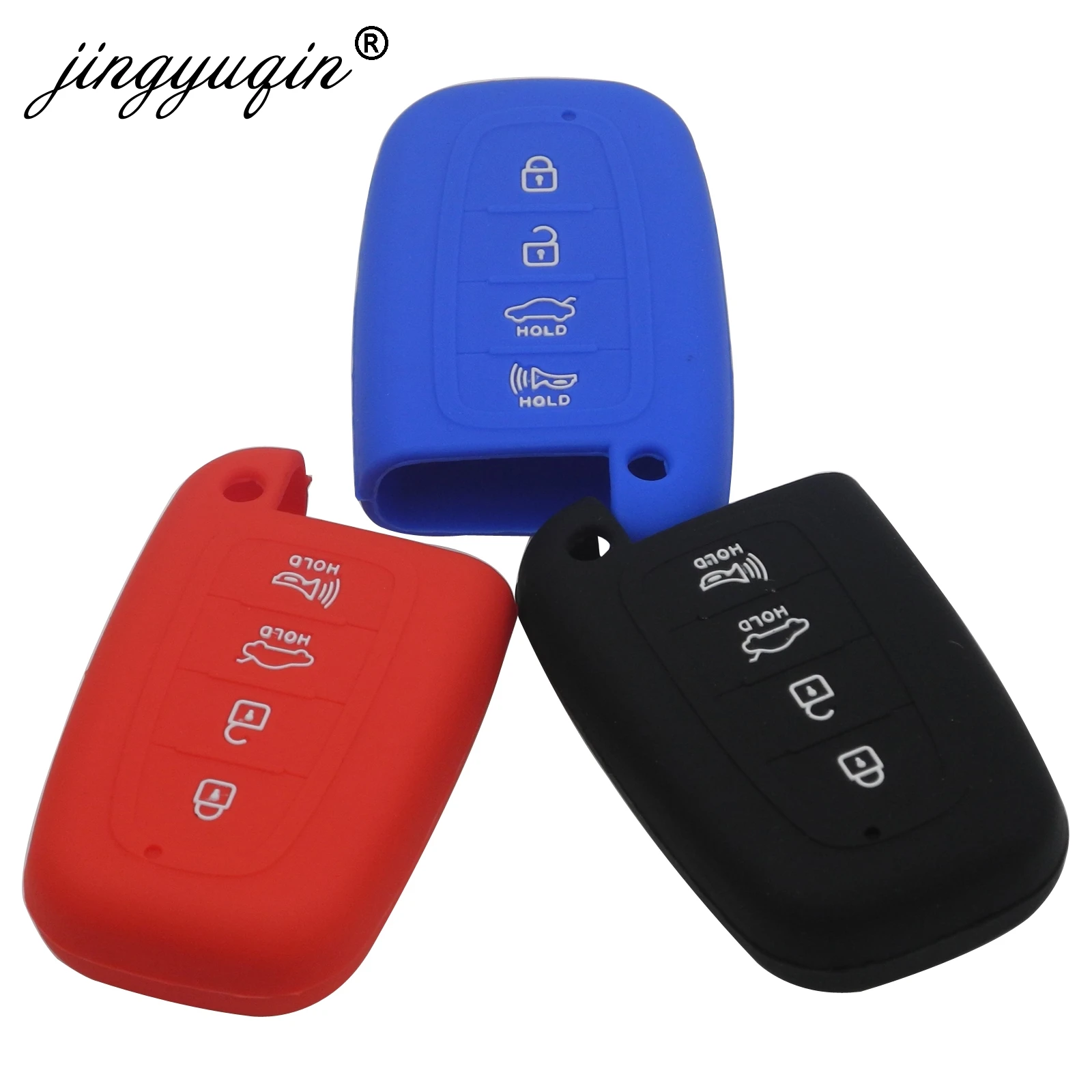 Black Silicone Remote Smart Key Case Cover Shell For Hyundai Kia Forte Soul Rio