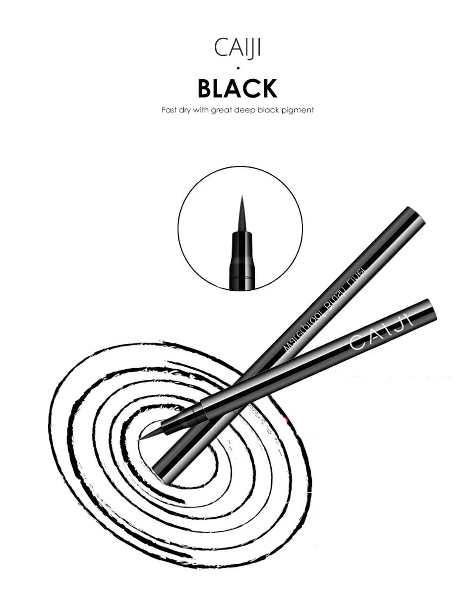 Бренд, черный цвет, быстросохнущая жидкая подводка для глаз, карандаш для глаз, водостойкий, стойкий, кошачий стиль, блестящая подводка для глаз, ручка, набор инструментов для макияжа