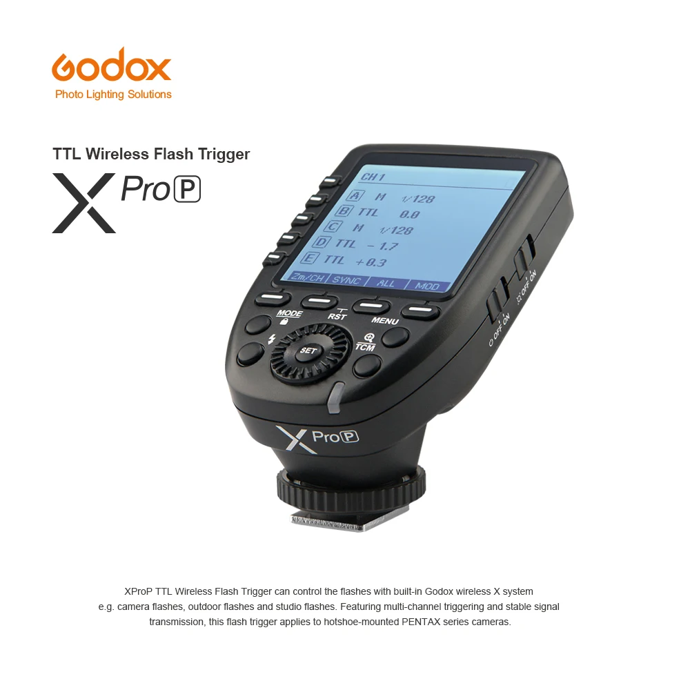 Godox XproP 2 4G беспроводной триггерный передатчик вспышки TTL Autoflash 1/8000s HSS с большим