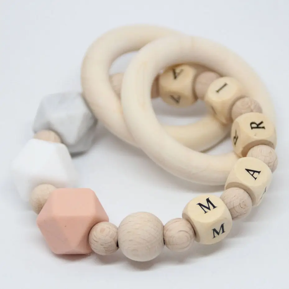 

Let's Make 1PC Baby Silicone Teether Personalised Chew Silicone Beads Nursing Bracelet Sensory Chewing Toy Children's Jewelry
