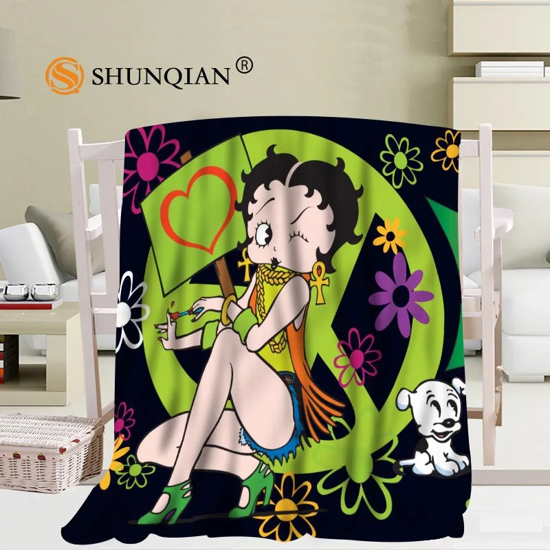 Изготовленное на заказ одеяло betty boop Фланелевое Falafel Fabric56x80inch 50X60 дюймов 40X50 дюймов диван-кровать пледы одеяло детское теплое одеяло для взрослых - Цвет: Blanket